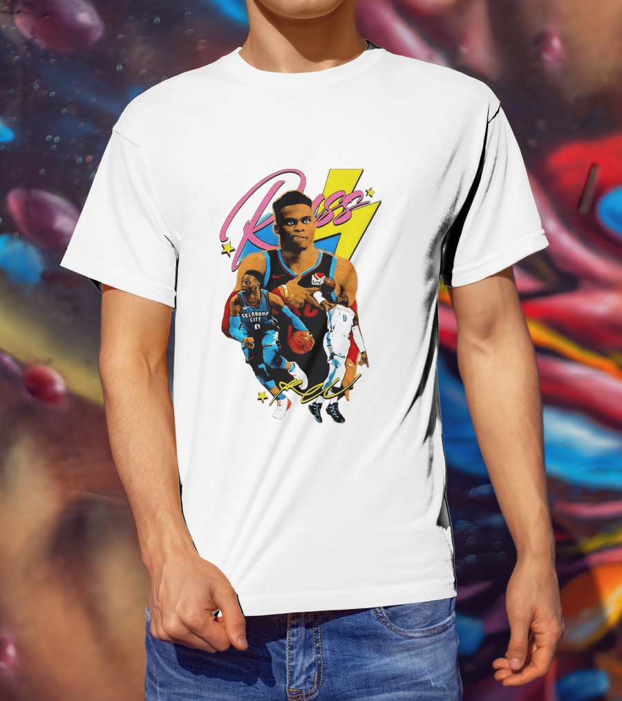 Russell Westbrook Oklahoma City Thunder NBA Russ Basketball Player Iconic Moments T-Shirt