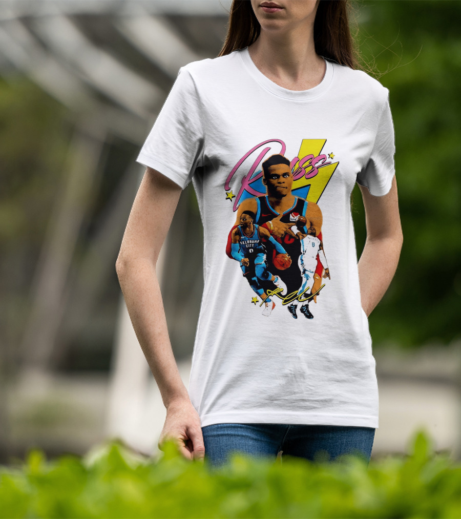 Russell Westbrook Oklahoma City Thunder NBA Russ Basketball Player Iconic Moments T-Shirt