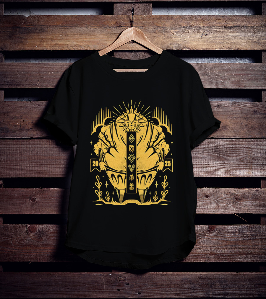 2025 Sun God Symbols Ornate Geometric Motif T-Shirt