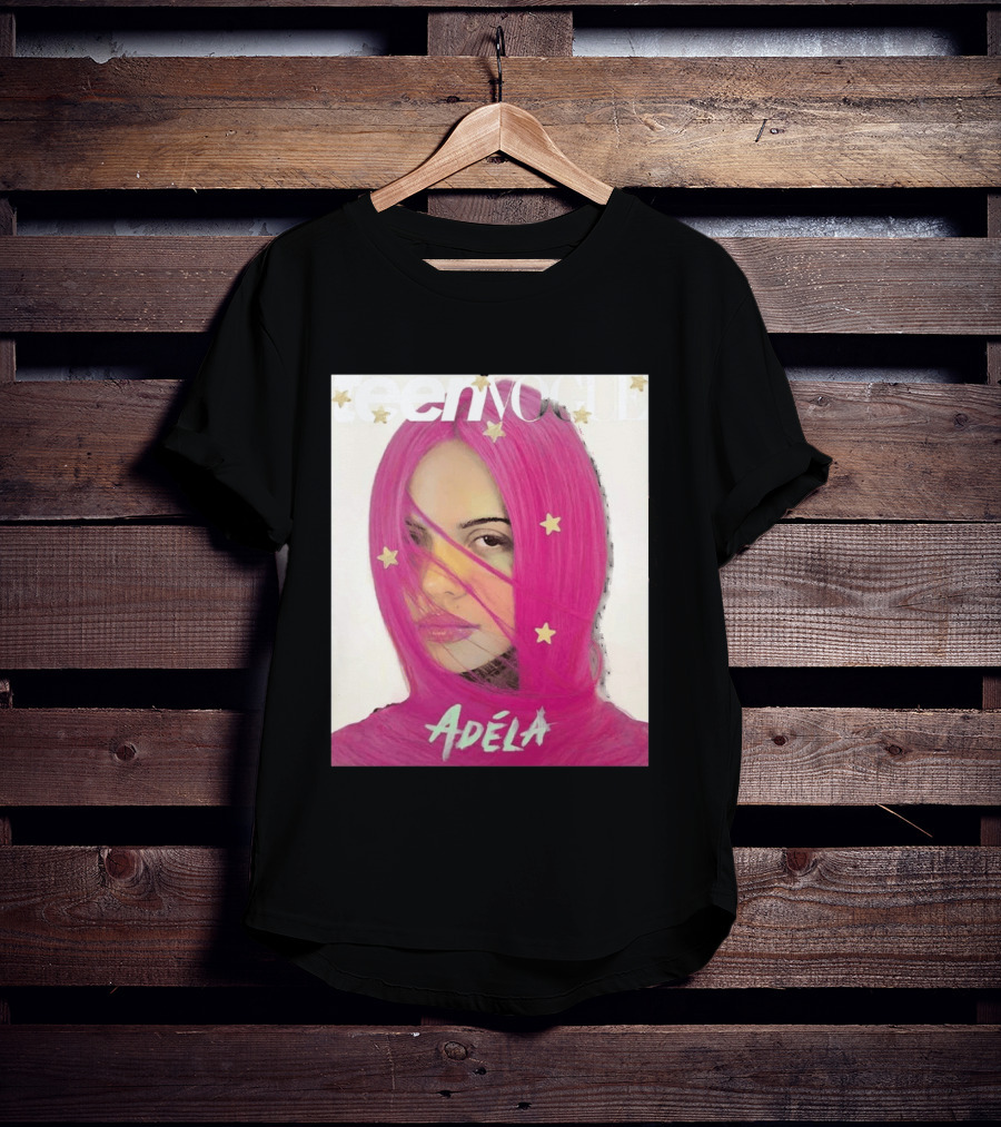 Teen Vogue Cover Adéla Pink Hair Star Accents T-Shirt