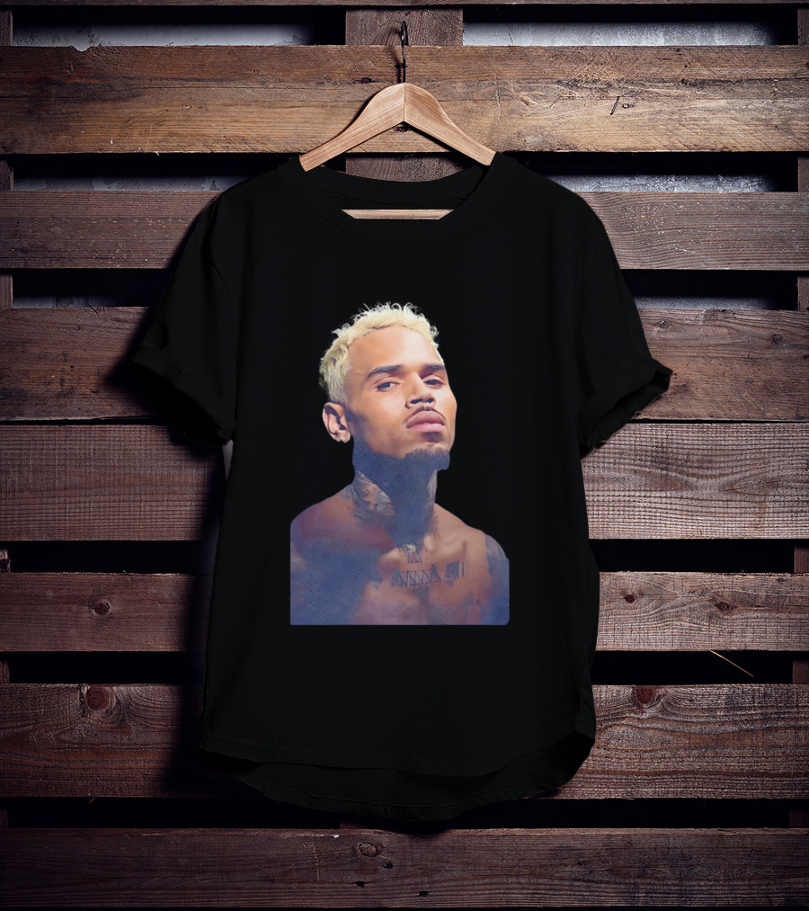 Chris Brown Blond Hair Tattoo T-Shirt