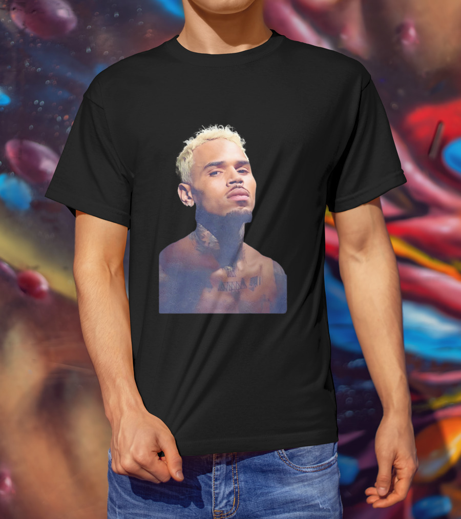 Chris Brown Blond Hair Tattoo T-Shirt