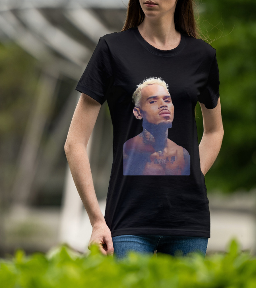 Chris Brown Blond Hair Tattoo T-Shirt