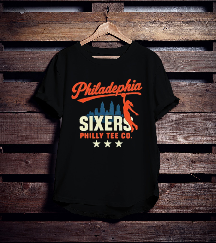 Philadelphia Sixers Philly Co Skyline Basketball T-Shirt