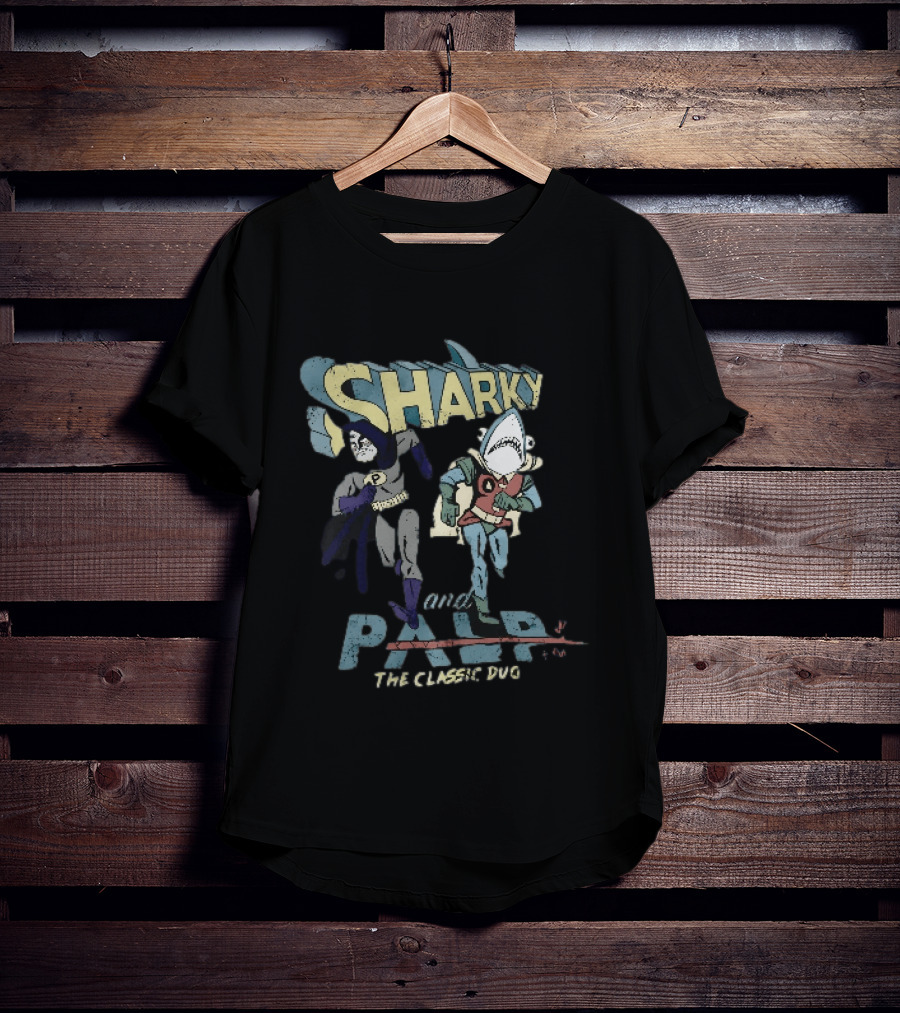 Sharky And Palp The Classic Duo Vintage Superhero T-Shirt