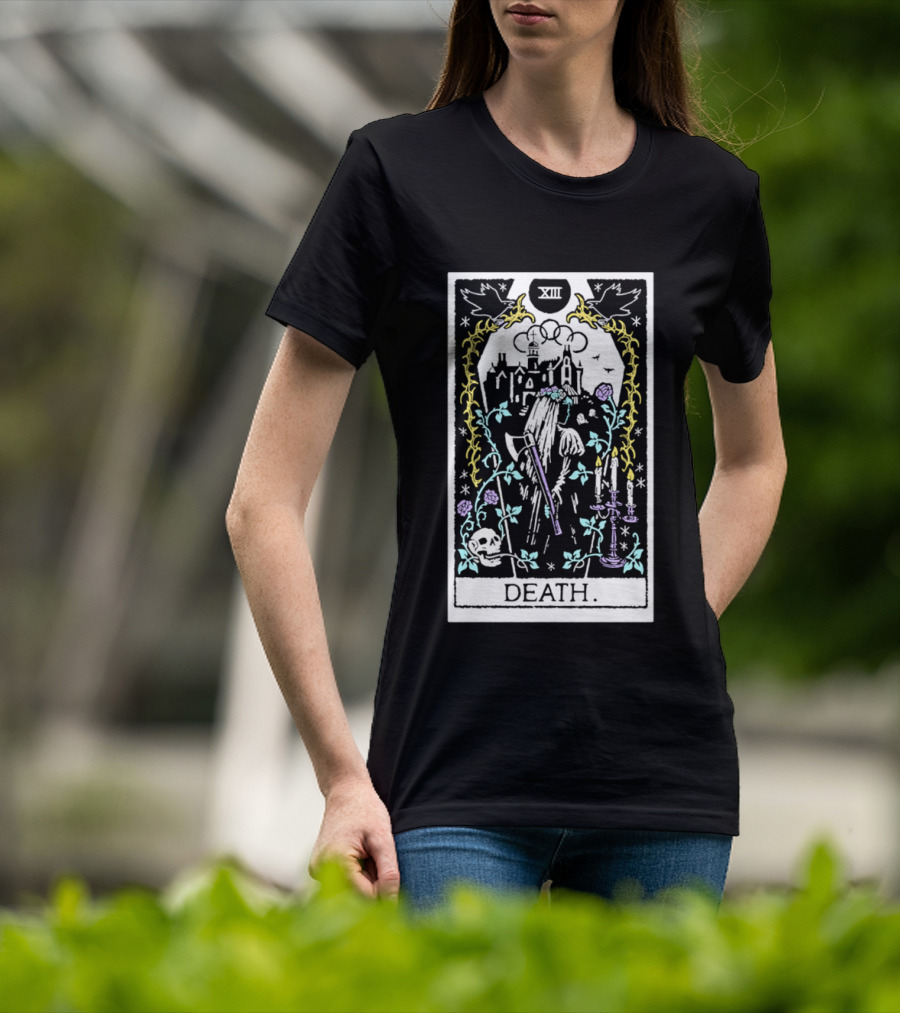 XIII Death Tarot Card Gothic Skull And Scythe T-Shirt