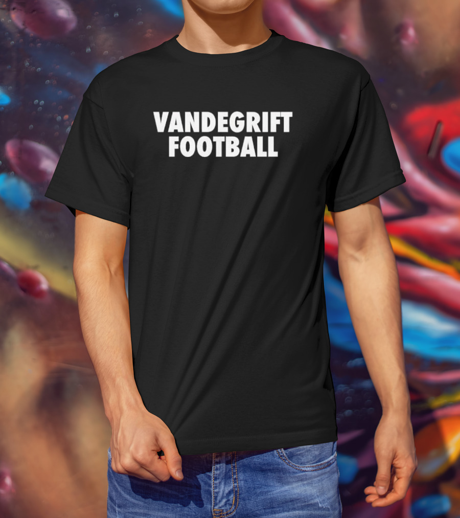 Vandegrift Football Block Lettering Stacked T-Shirt