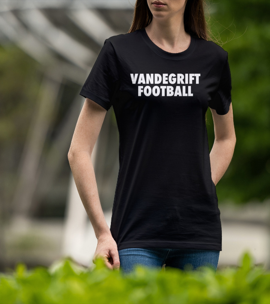 Vandegrift Football Block Lettering Stacked T-Shirt