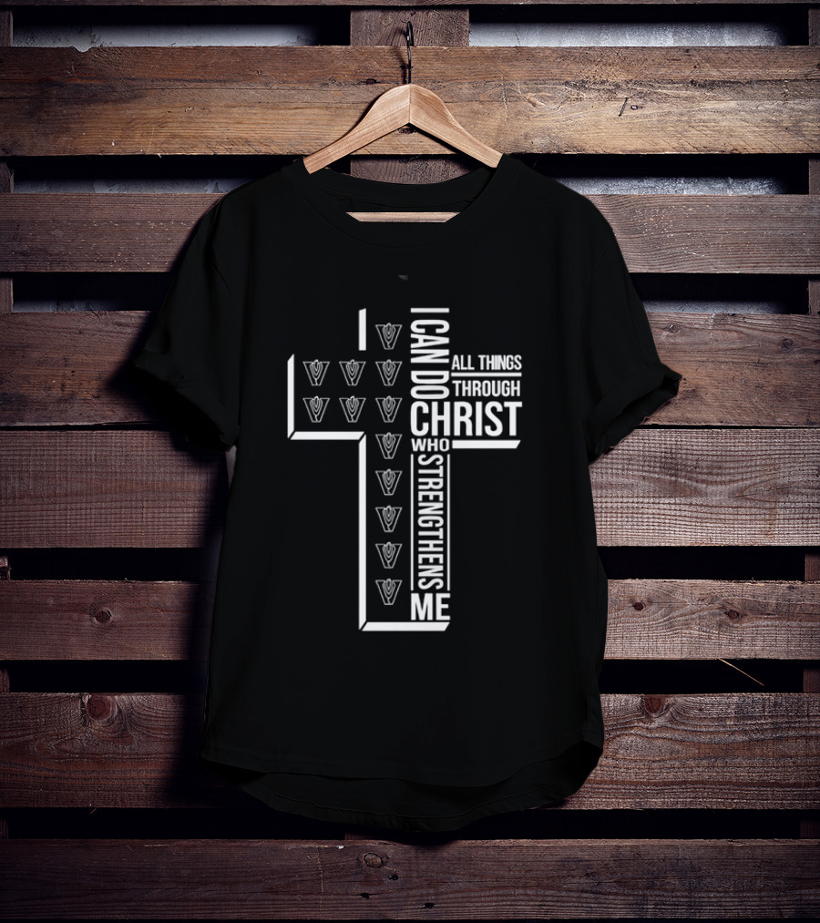 Villanova Wildcats I Can Do All Things Through Christ Who Strengthens Me T-Shirt