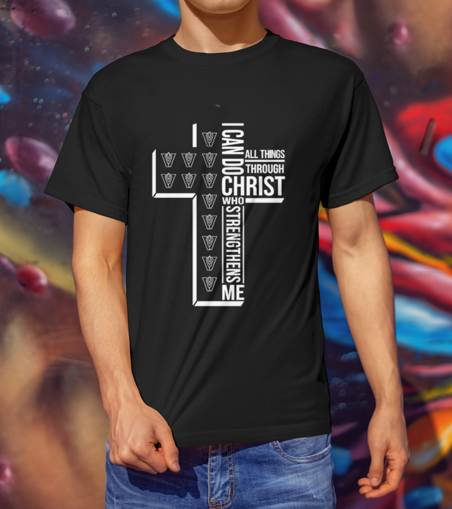 Villanova Wildcats I Can Do All Things Through Christ Who Strengthens Me T-Shirt