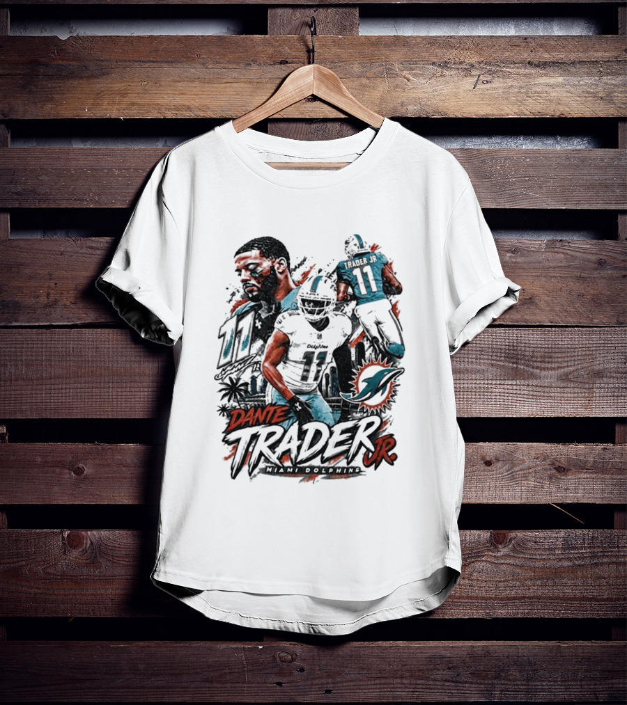 Dante Trader Jr Miami Dolphins 11 Football 2026 T-Shirt