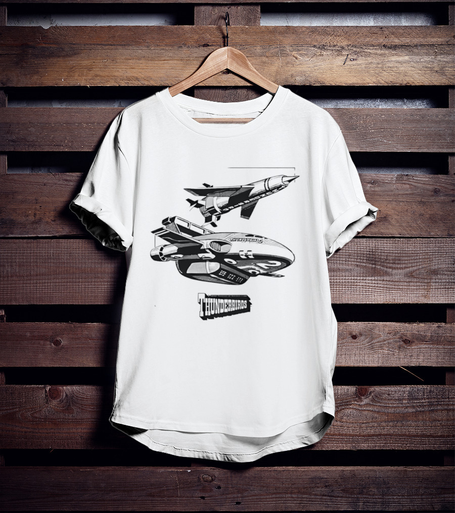 Thunderbirds Rocket Spacecraft Flying Line T-Shirt