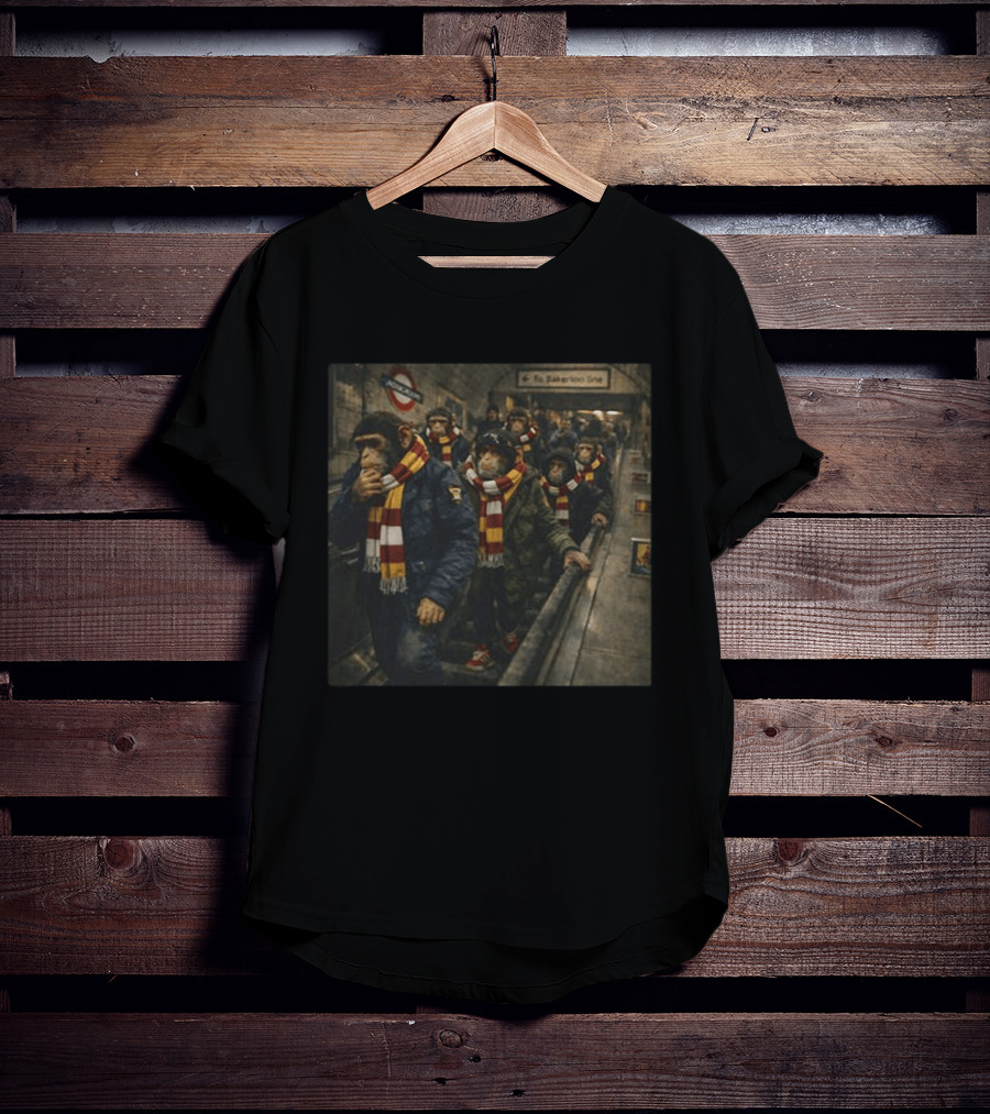 Bradford City Northern Monkeys Terrace London Underground Soccer Fans T-Shirt