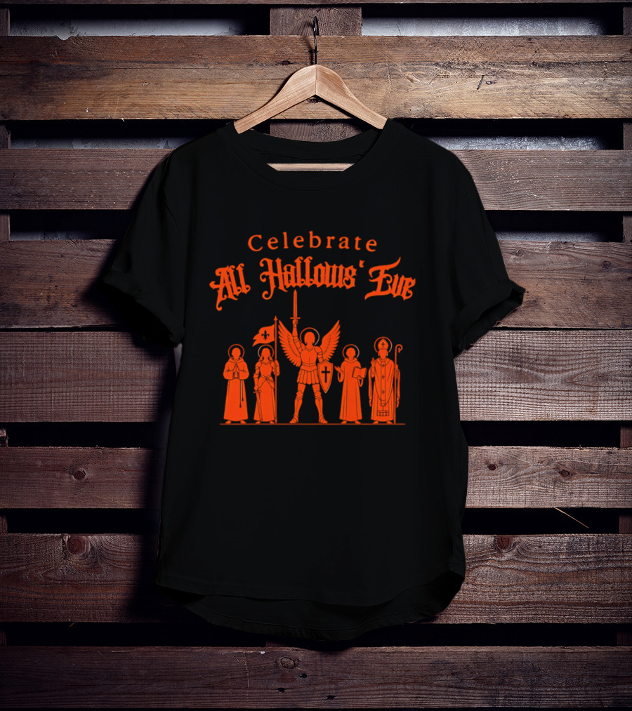 Celebrate All Hallows' Eve Catholic Saints Michael Joan Of Arc T-Shirt