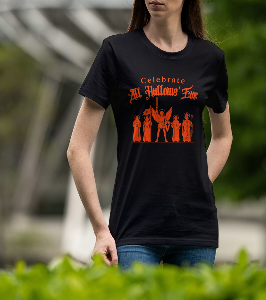 Celebrate All Hallows' Eve Catholic Saints Michael Joan Of Arc T-Shirt