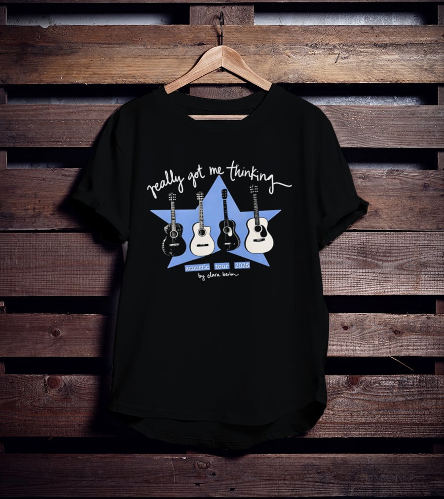 Really Got Me Thinking Acoustic Tour 2026 By Clara Benin Guitars Star T-Shirt