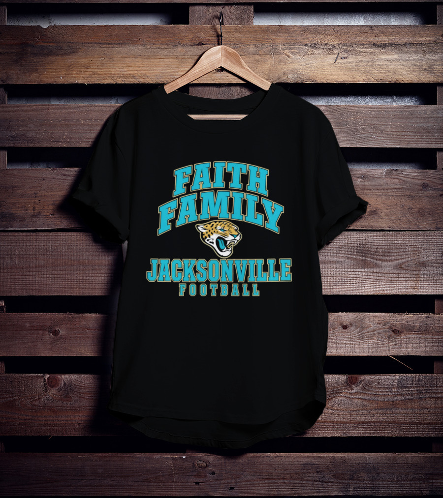 Faith Family Jacksonville Football Snarling Head Profile T-Shirt