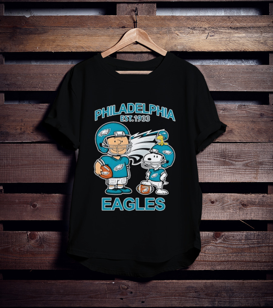 Philadelphia Eagles Est 1933 Characters Football Uniforms T-Shirt