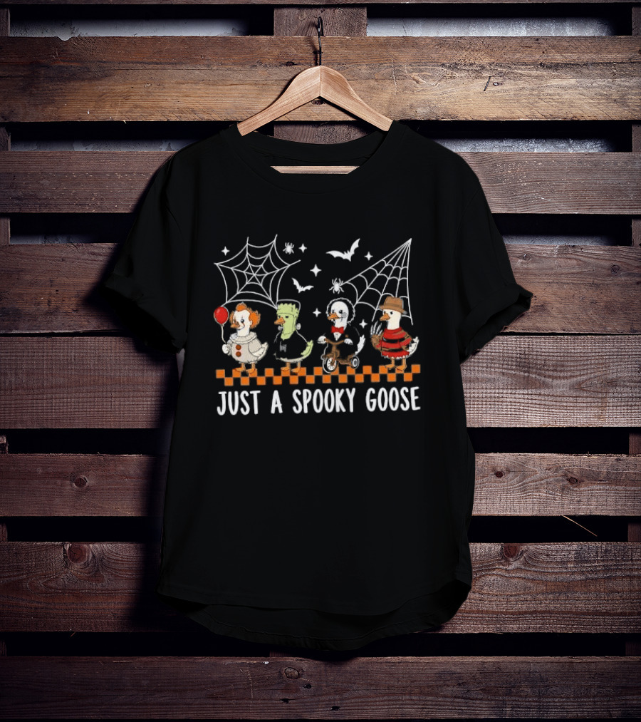 Halloween Goose Costume Parade Horror Movie Inspiration Spooky Four Geese T-Shirt