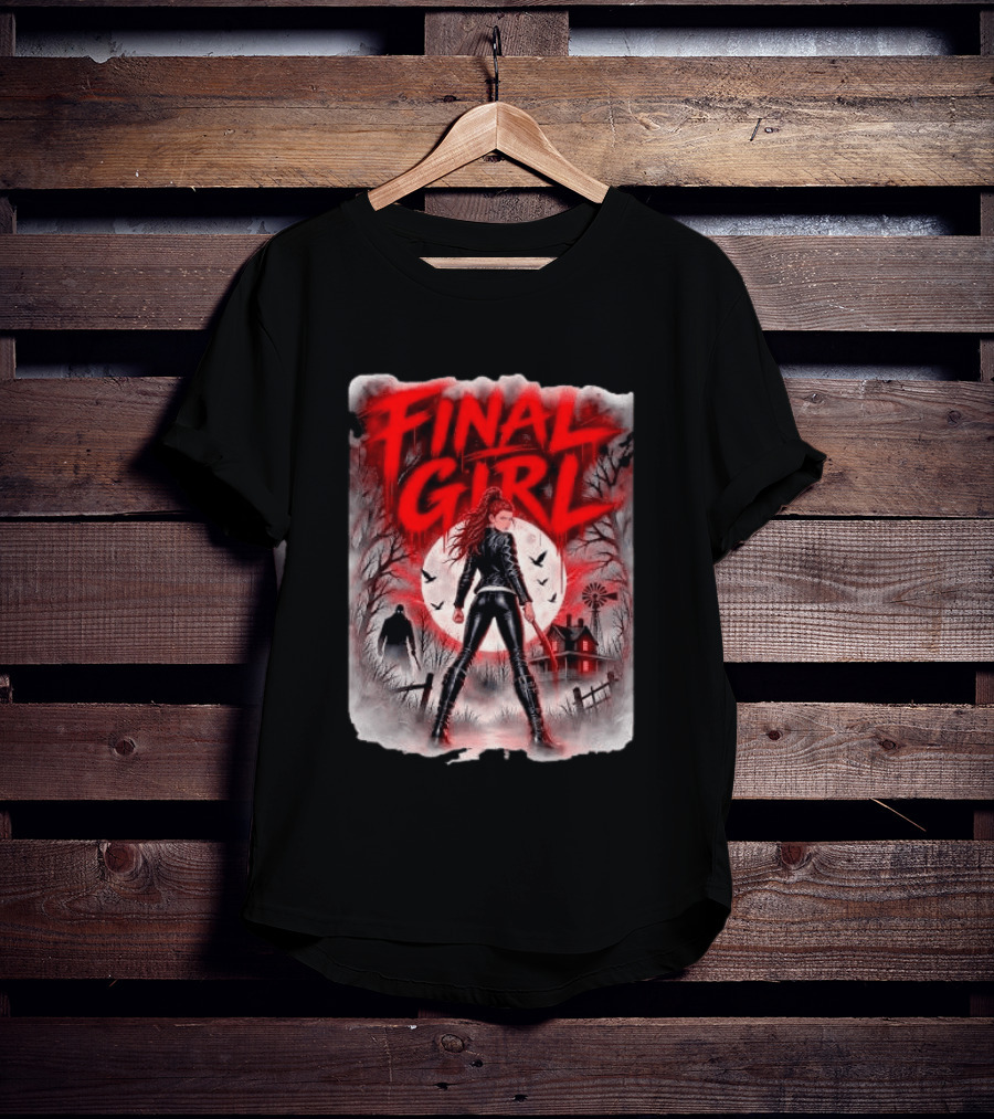 Final Girl Leather Jacket Bloody Bat Full Moon House T-Shirt