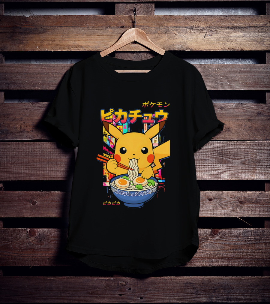 Pika Ramen Pikachu Pokémon Noodles Japan T-Shirt
