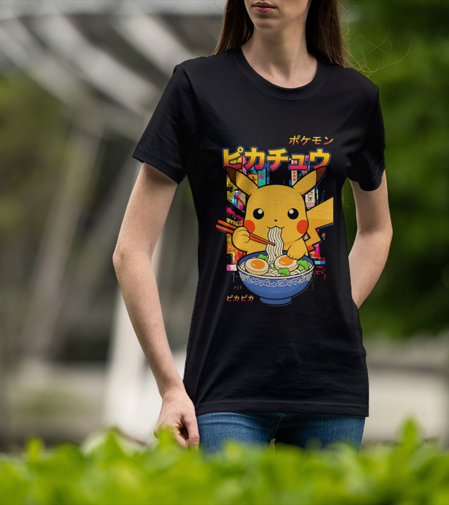 Pika Ramen Pikachu Pokémon Noodles Japan T-Shirt