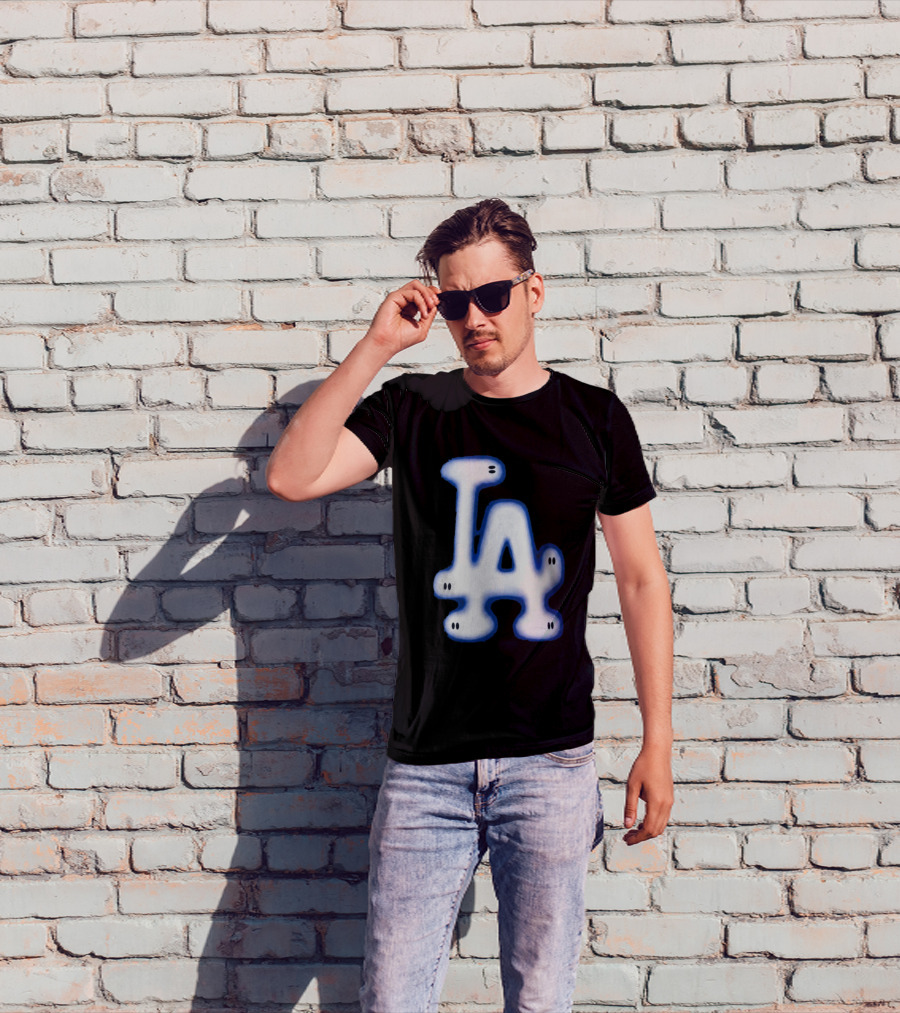 LA Dodgers Blue Ghost Airbrush T-Shirt