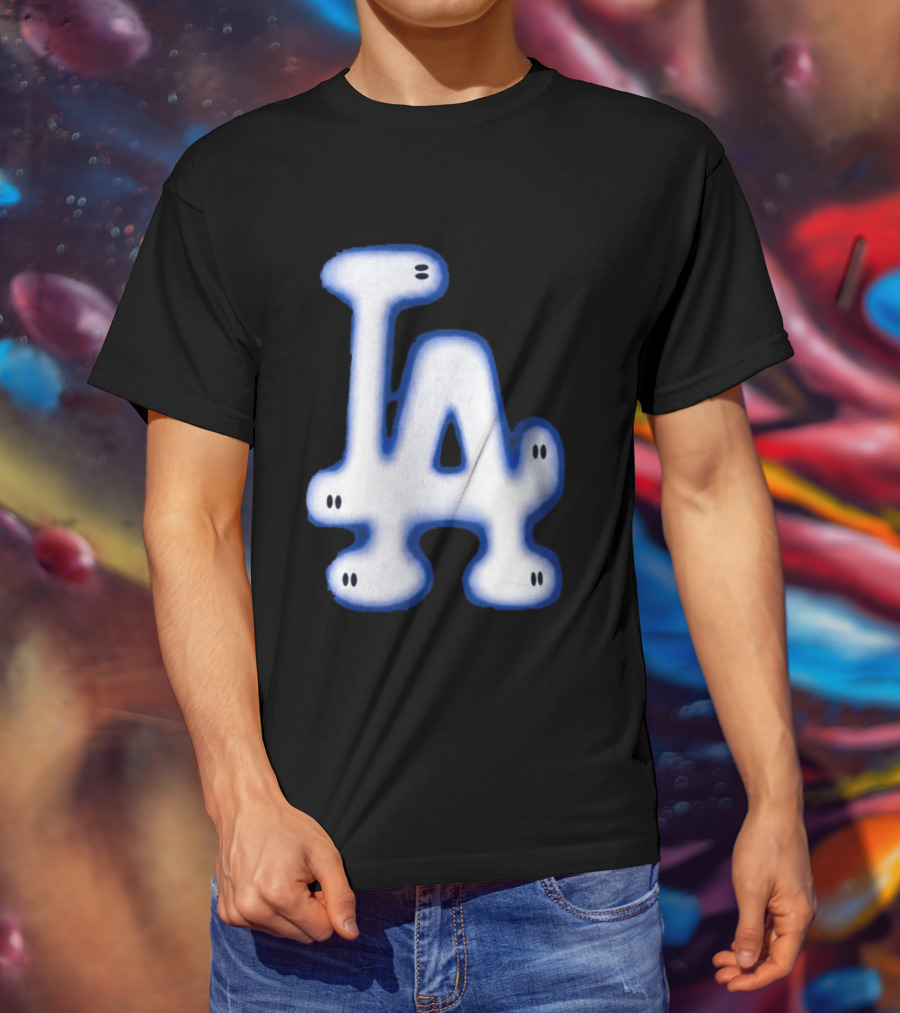LA Dodgers Blue Ghost Airbrush T-Shirt