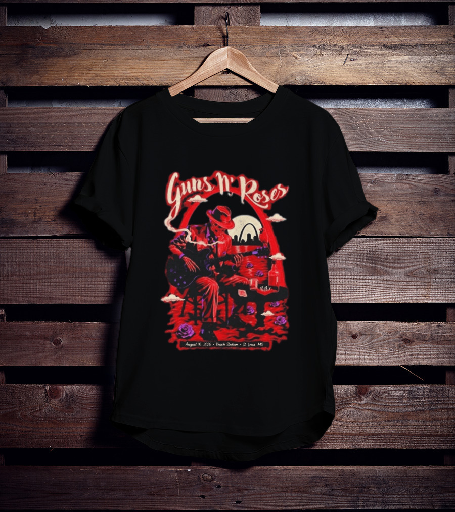 Guns N' Roses August 16 2026 St. Louis MO Busch Stadium Tour T-Shirt