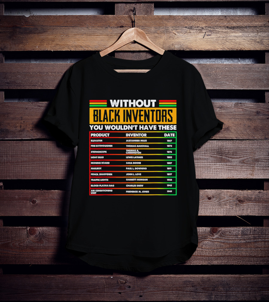 Without Black Inventors You Wouldn't Have Elevators Fire Extinguishers Stethoscopes And More T-Shirt
