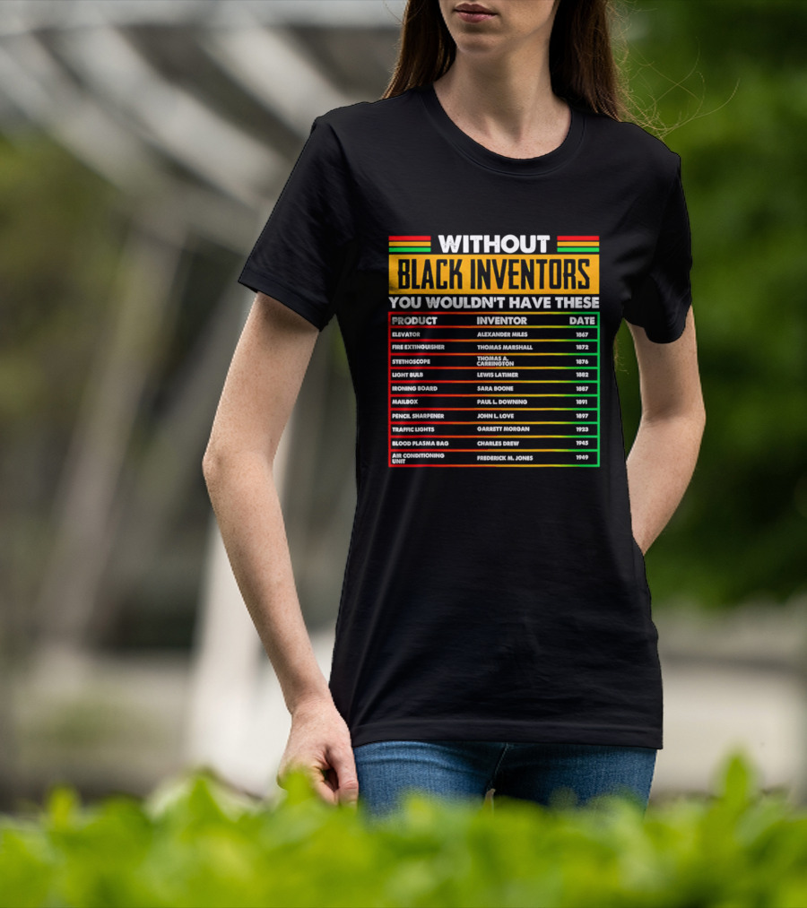 Without Black Inventors You Wouldn't Have Elevators Fire Extinguishers Stethoscopes And More T-Shirt