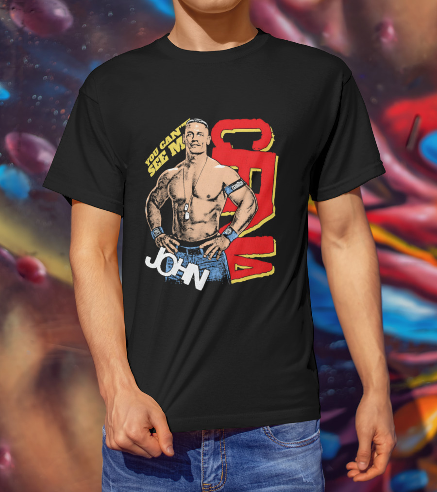 You Can't See Me John Cena Retro Style WWE Fan Favorite T-Shirt