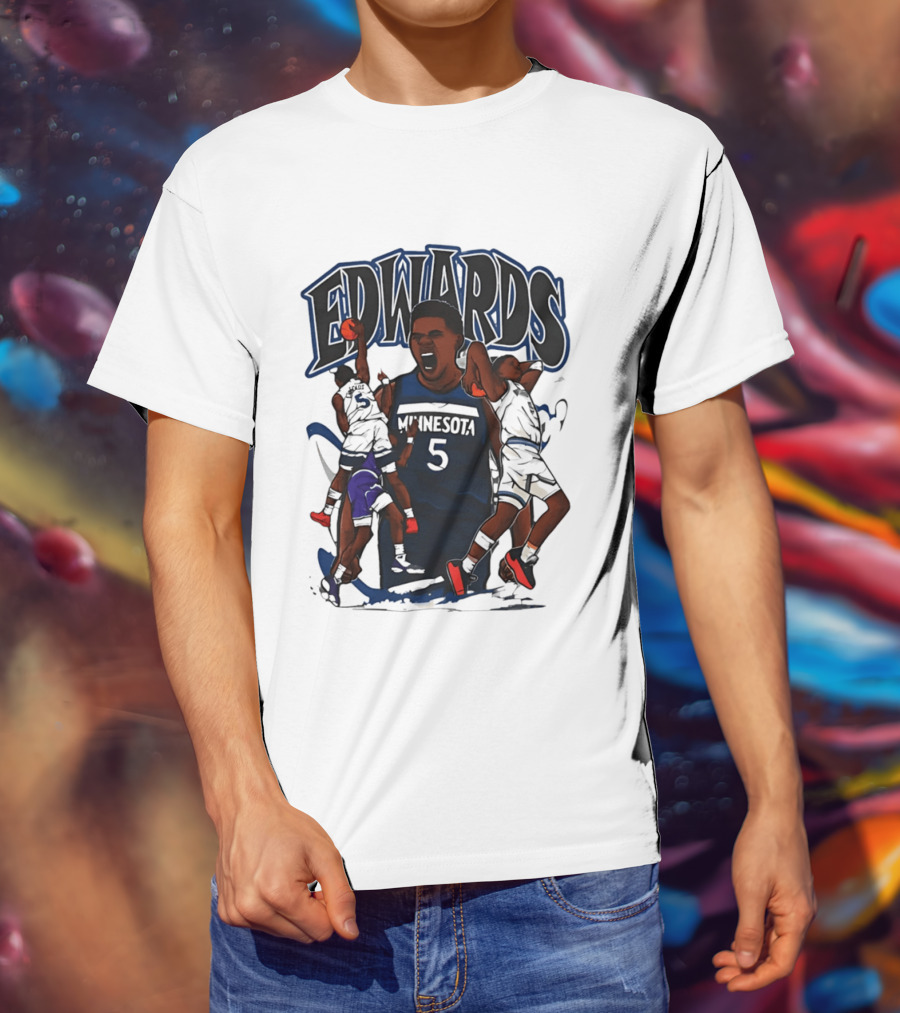 Minnesota Edwards Basketball Cartoon 5 T-Shirt