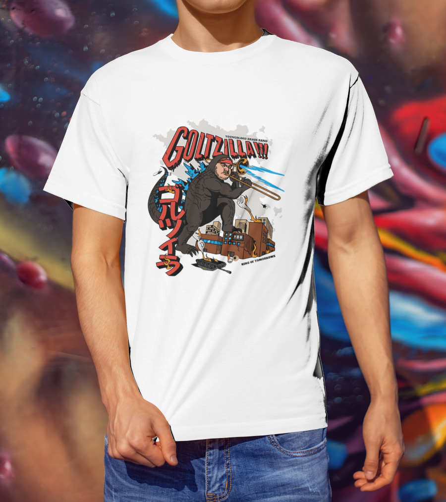GOLTZILLA Youngblood Brass Band King Of Tomorrows Trombone Rampage Japan YBB T-Shirt