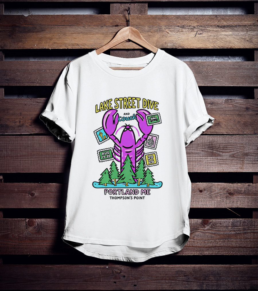 Lake Street Dive Couch Lobster Portland ME Thompson's Point August 19 20 2023 T-Shirt
