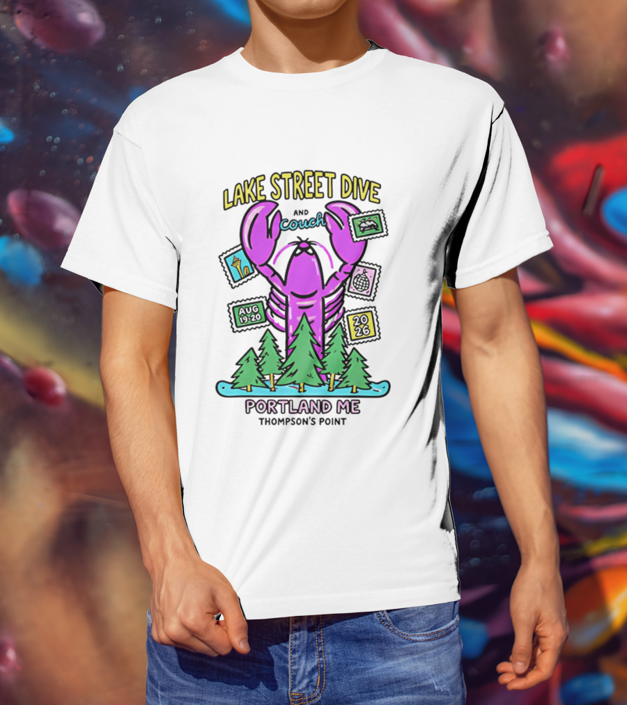 Lake Street Dive Couch Lobster Portland ME Thompson's Point August 19 20 2023 T-Shirt