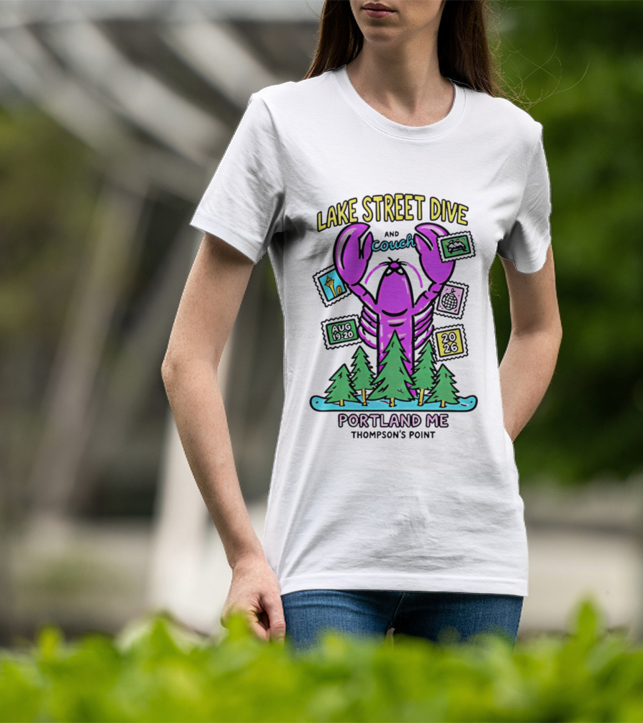 Lake Street Dive Couch Lobster Portland ME Thompson's Point August 19 20 2023 T-Shirt