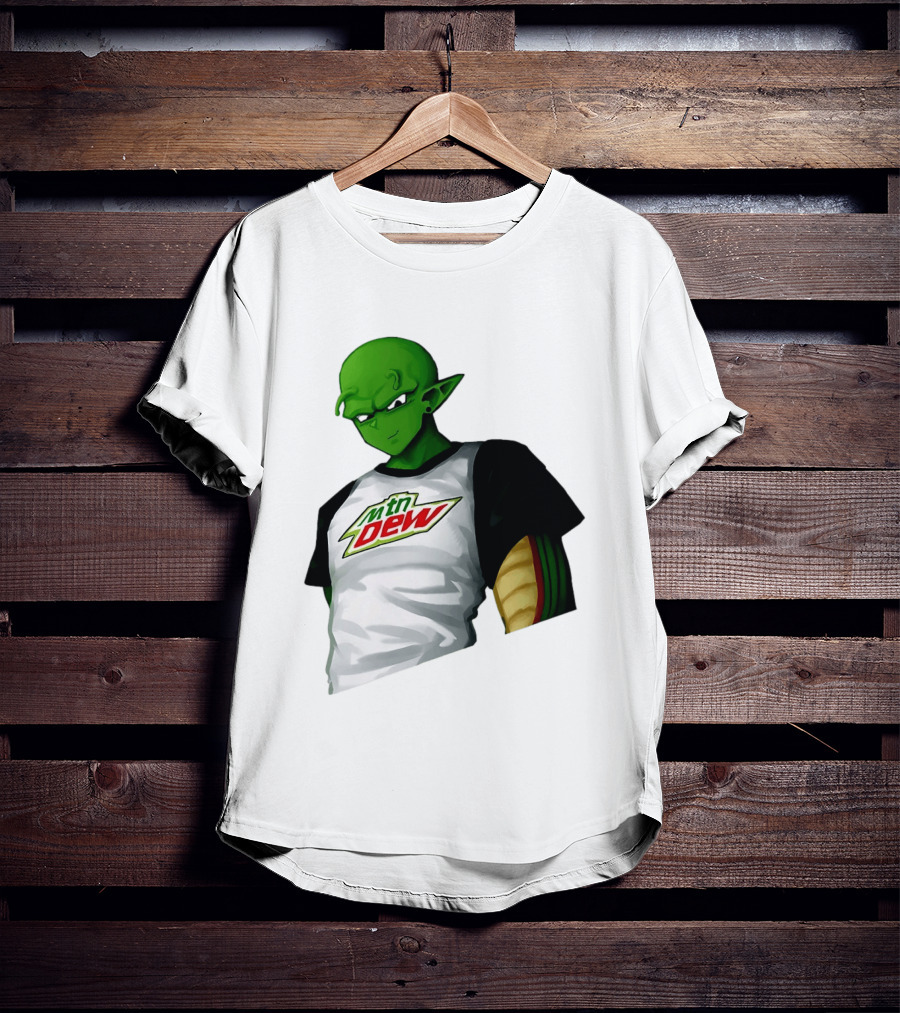 Piccolo Dragon Ball Z Character In Mtn Dew T-Shirt