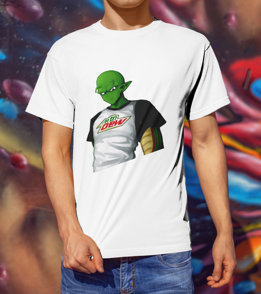 Piccolo Dragon Ball Z Character In Mtn Dew T-Shirt
