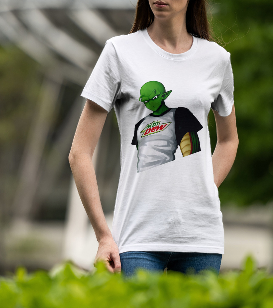 Piccolo Dragon Ball Z Character In Mtn Dew T-Shirt