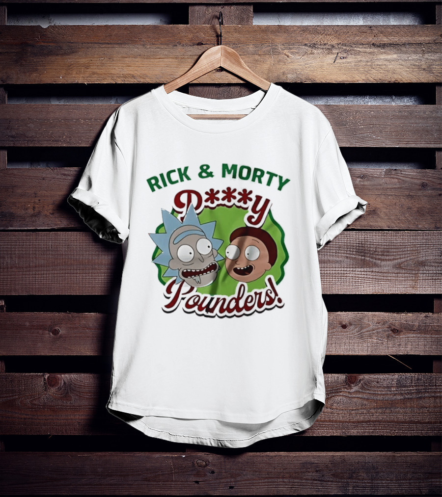 Rick And Morty P<strong></strong>y Pounders Cartoon Characters Green Portal T-Shirt