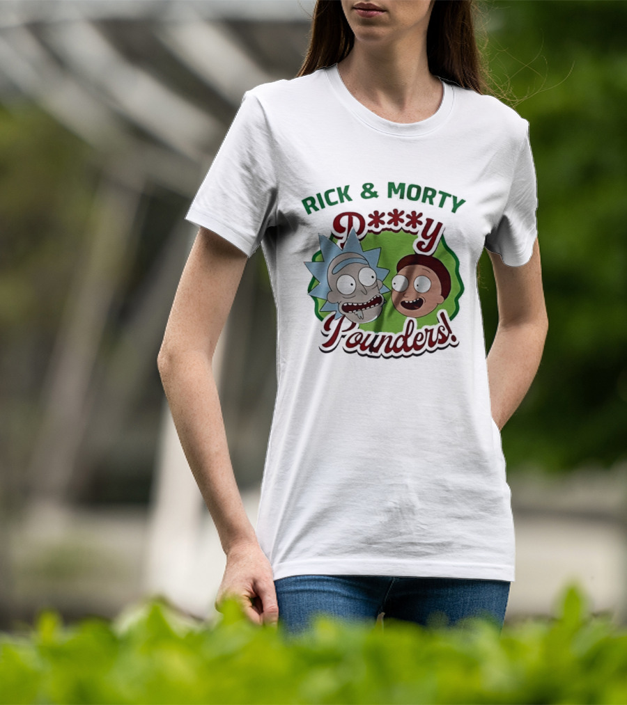 Rick And Morty P<strong></strong>y Pounders Cartoon Characters Green Portal T-Shirt
