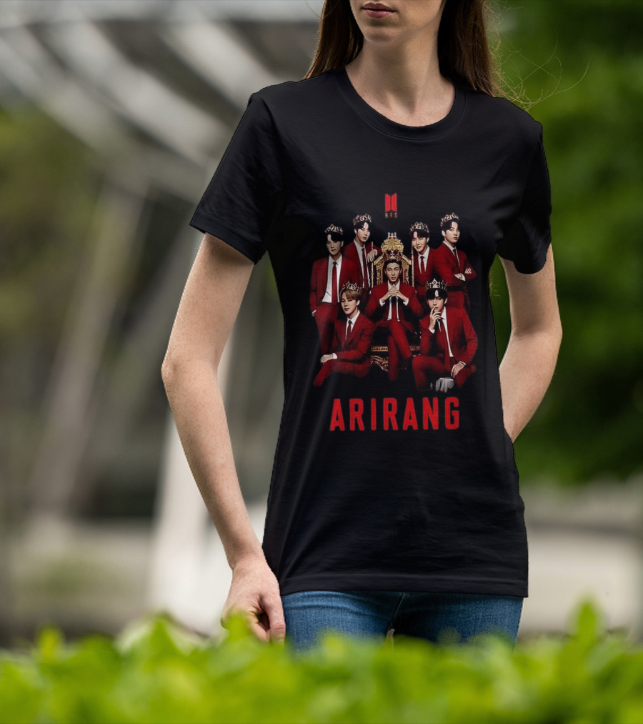BTS World Tour 2026 Arirang Red Suits And Crowns T-Shirt