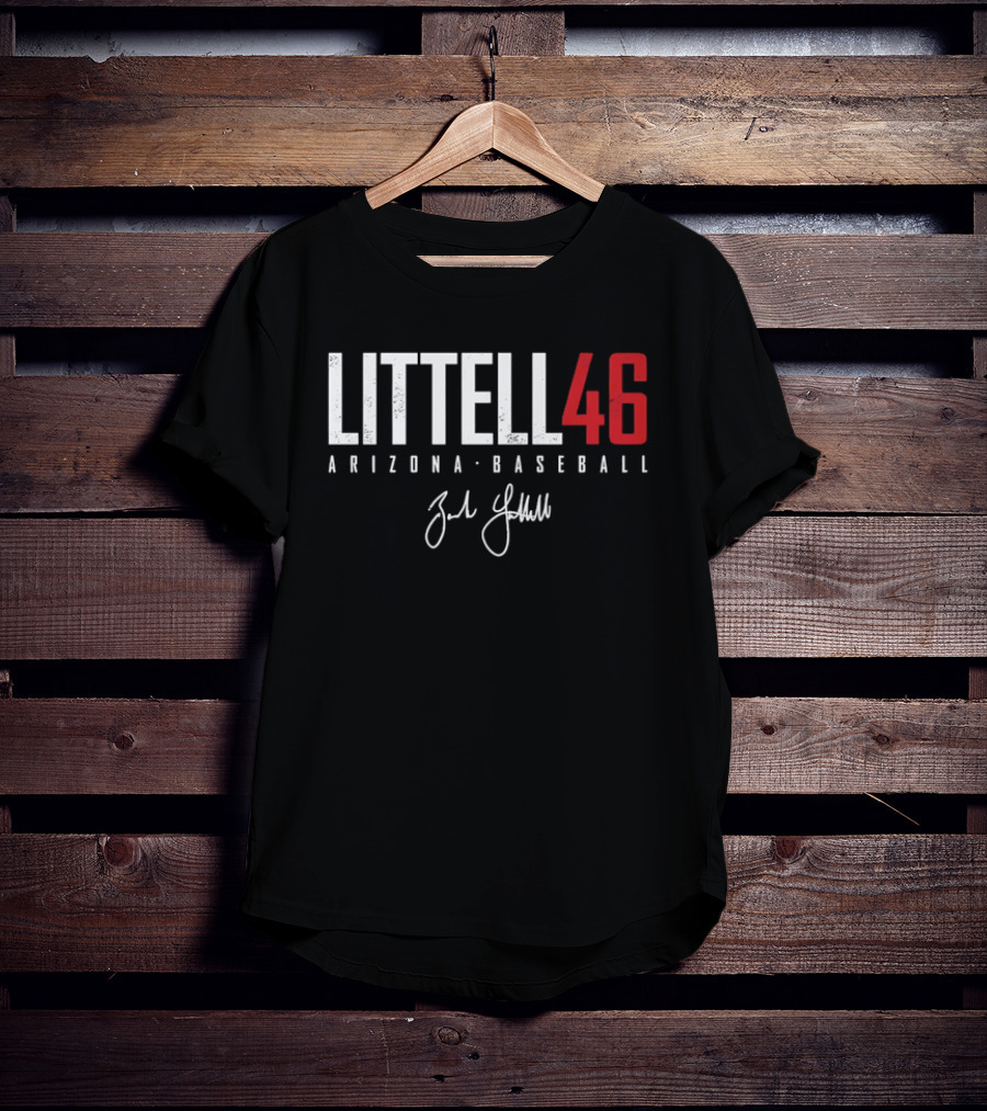 Arizona Baseball Littell 46 Zack Distressed T-Shirt