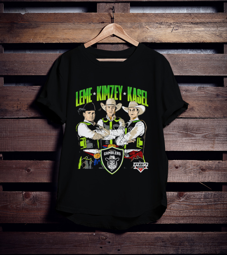 Austin Gamblers PBR Team Leme Kimzey Kasel Bull Riders T-Shirt