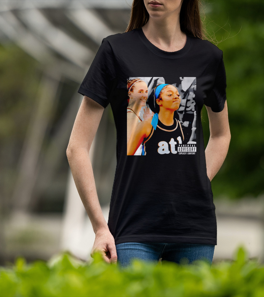 Caitlin Clark Angel Reese Memorable Moment Parental Advisory Explicit Content T-Shirt