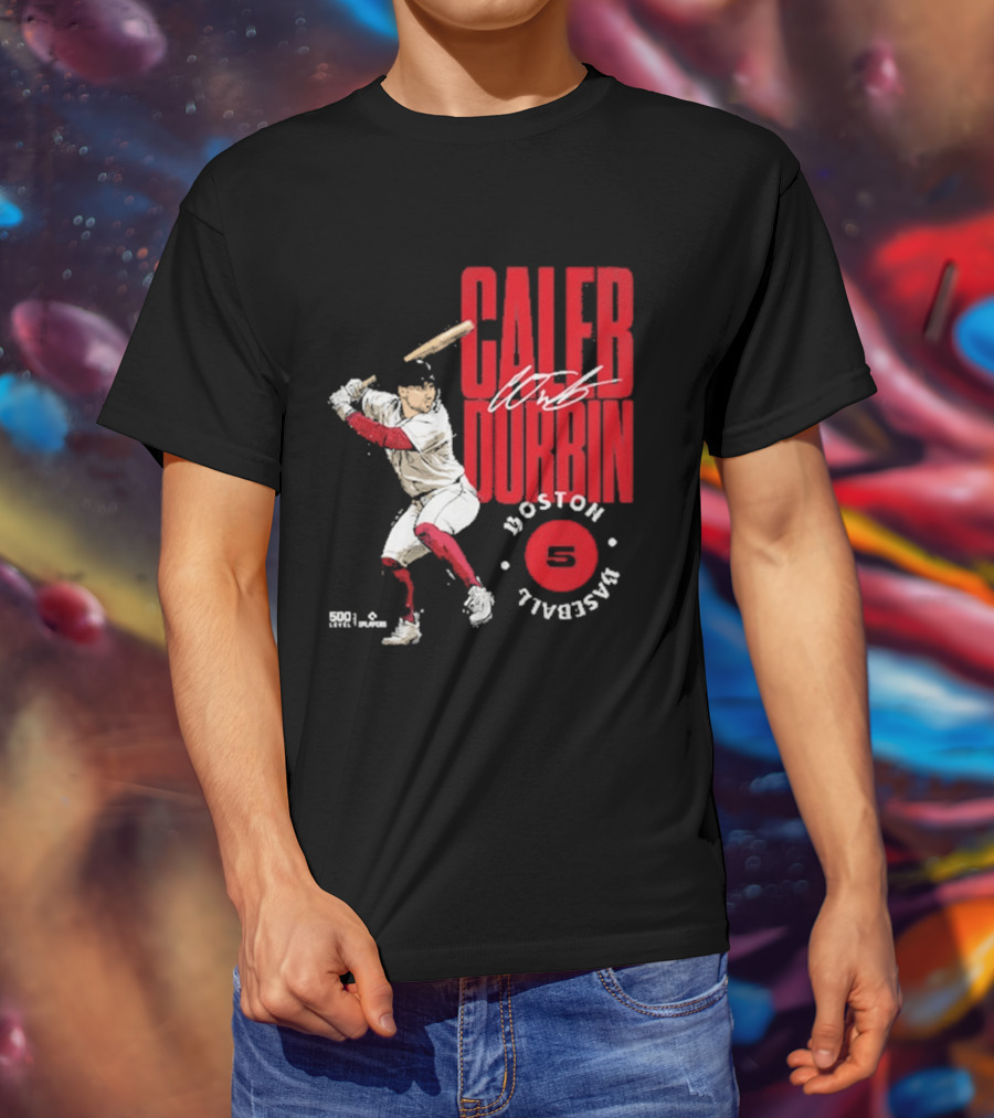 Caleb Durbin Boston Baseball Stamp Number 5 T-Shirt