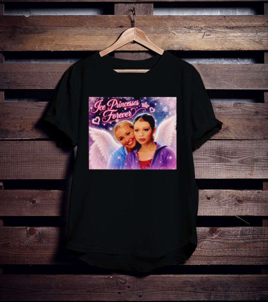 Ice Princesses Forever Hayden Panettiere Michelle Trachtenberg Angel Wings Hearts Snowflakes T-Shirt