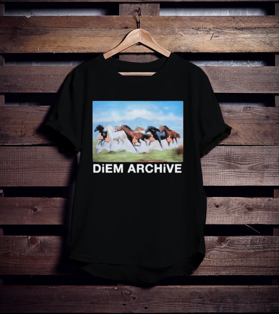 Diem Archive Running Horses Iconic Bet On A Horse T-Shirt