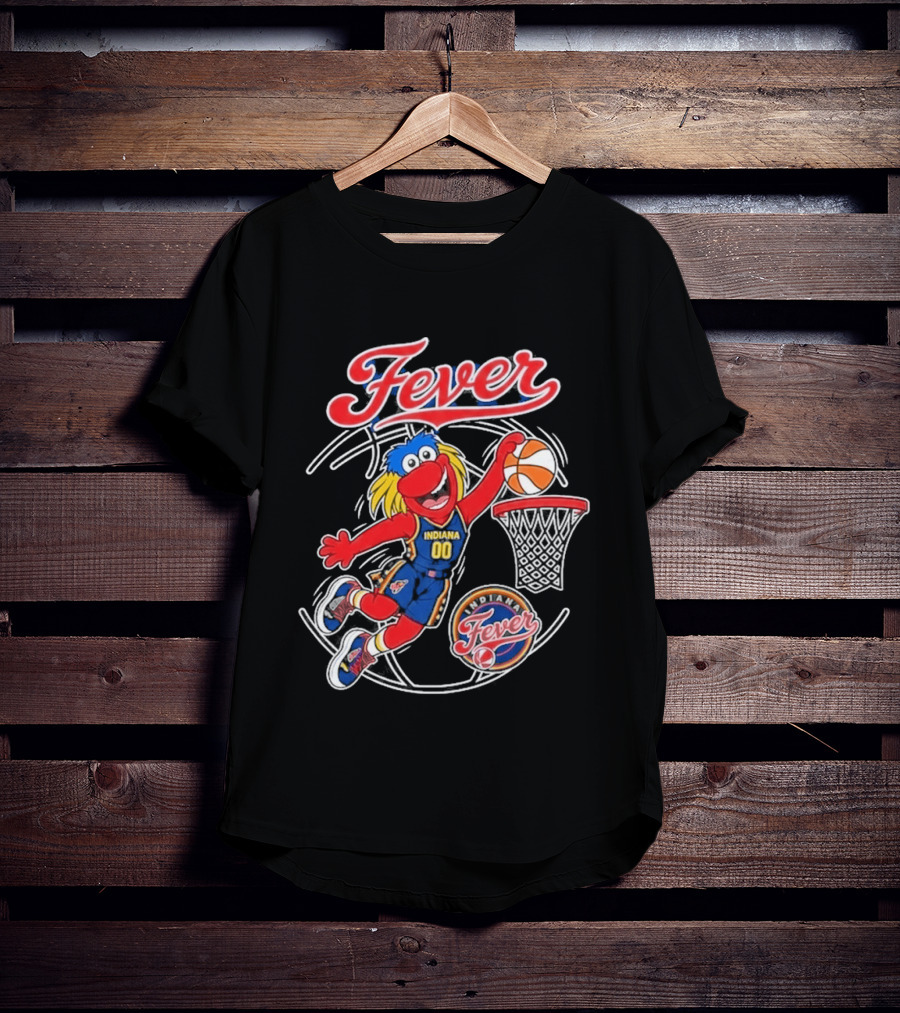 Indiana Fever Basketball Mascot Slam Dunk 2026 T-Shirt
